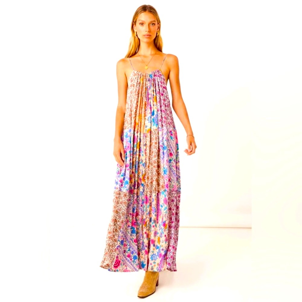 🆕✨ SPELL RENEW PATCHWORK STRAPPY MAXI 💟 - Picture 2 of 8